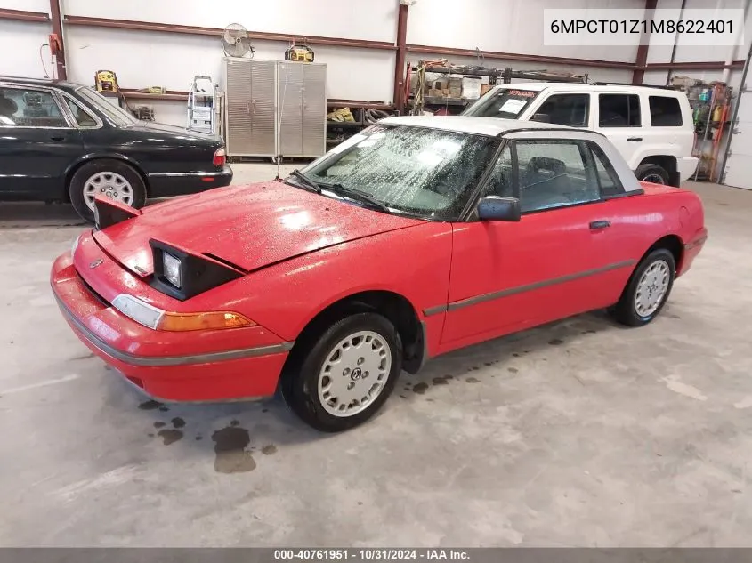 1991 Mercury Capri VIN: 6MPCT01Z1M8622401 Lot: 40761951