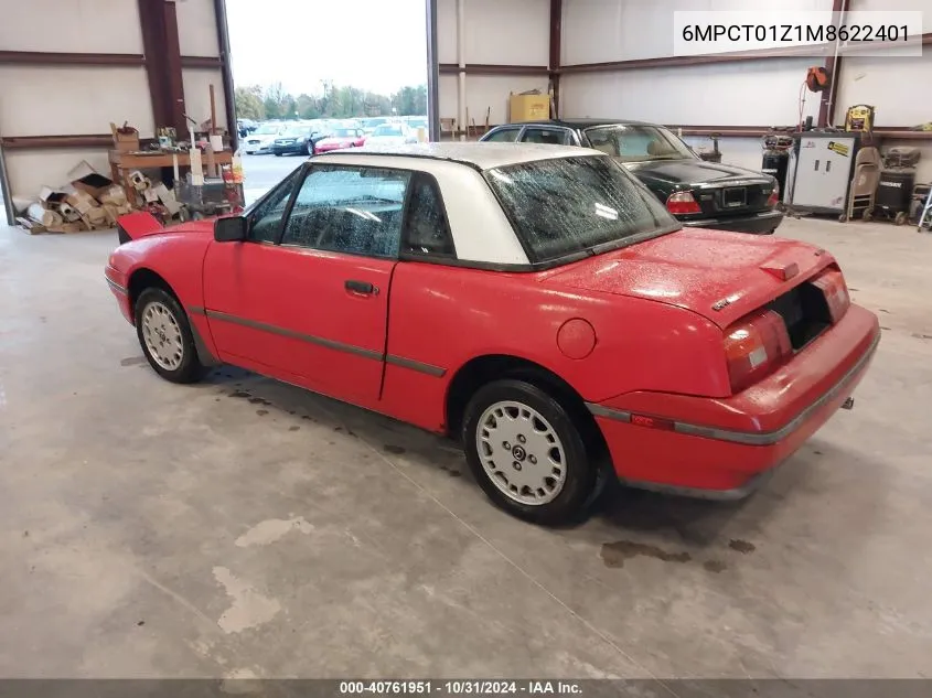 1991 Mercury Capri VIN: 6MPCT01Z1M8622401 Lot: 40761951