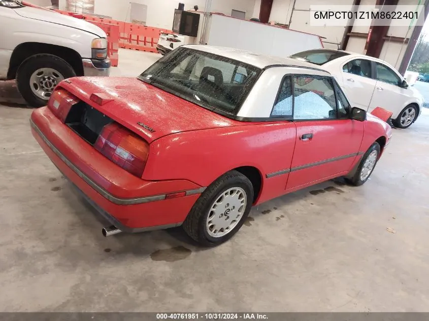 1991 Mercury Capri VIN: 6MPCT01Z1M8622401 Lot: 40761951