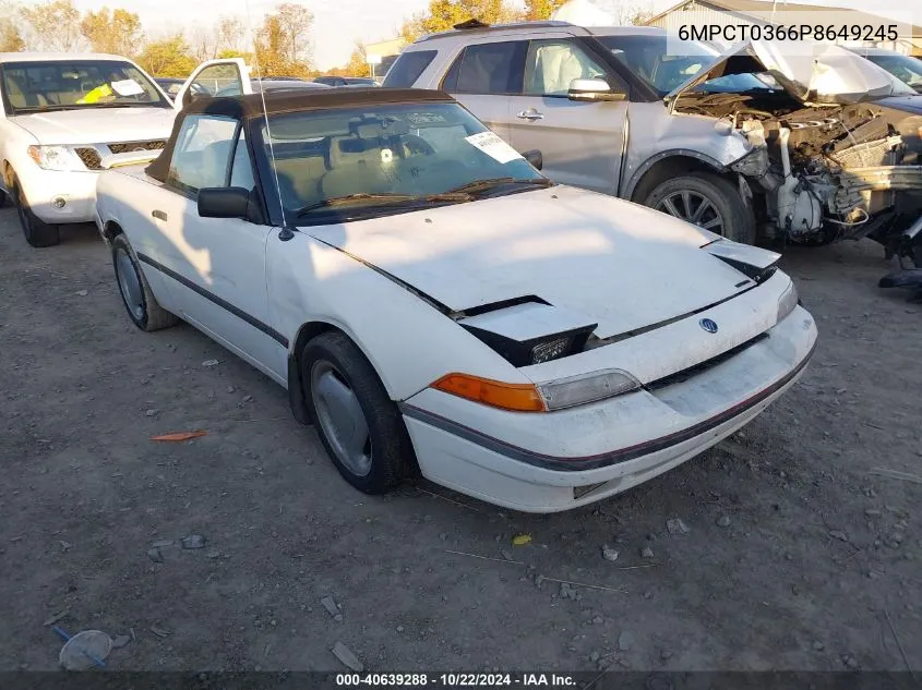 1993 Mercury Capri Xr2 VIN: 6MPCT0366P8649245 Lot: 40639288