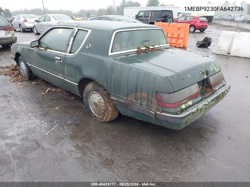 1985 Mercury Cougar VIN: 1MEBP9230FA642736 Lot: 40439117