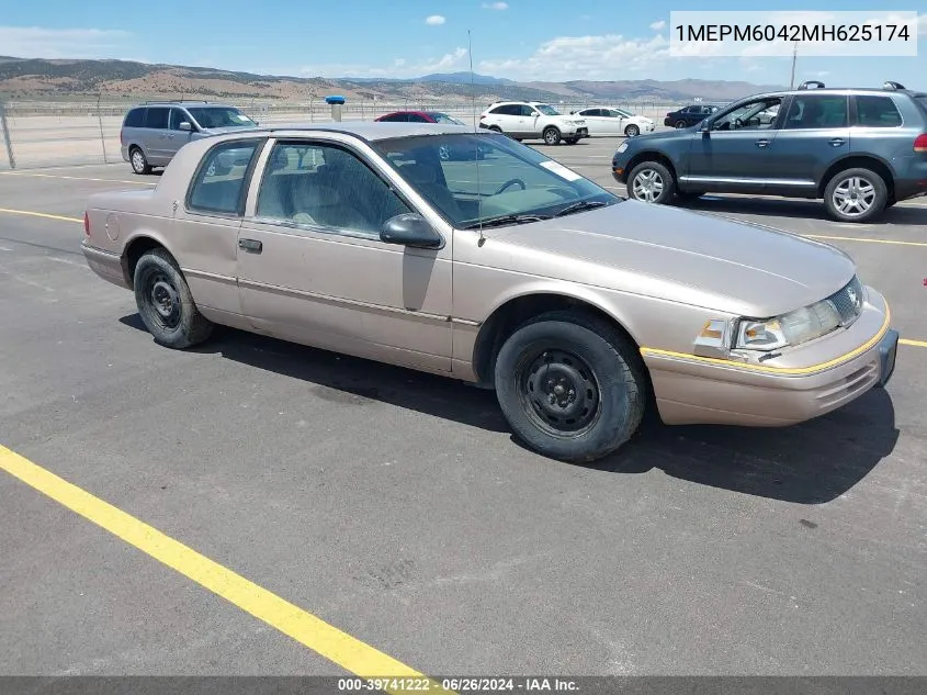 1991 Mercury Cougar Ls VIN: 1MEPM6042MH625174 Lot: 39741222