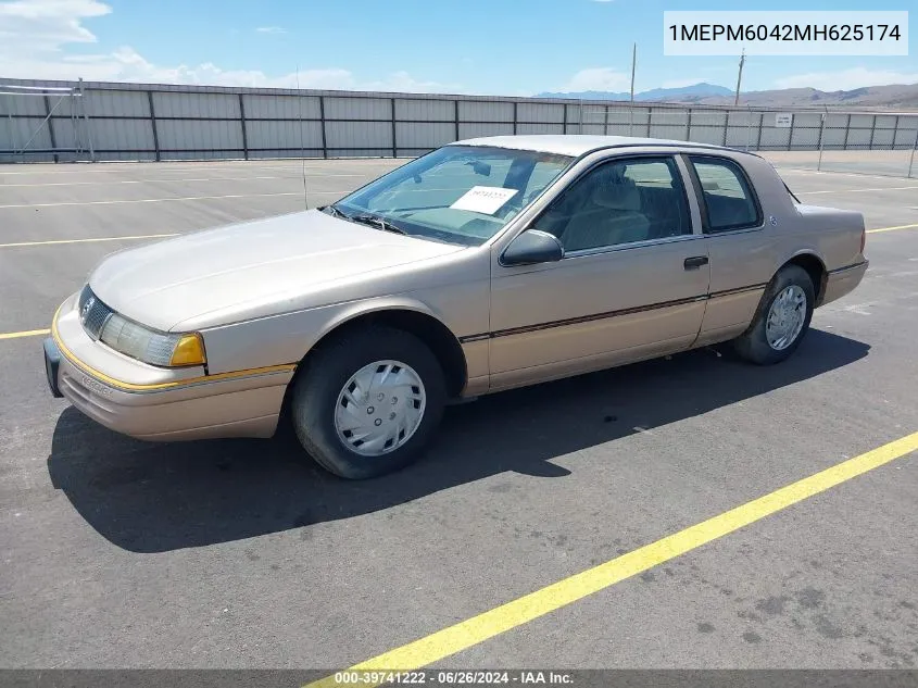 1991 Mercury Cougar Ls VIN: 1MEPM6042MH625174 Lot: 39741222