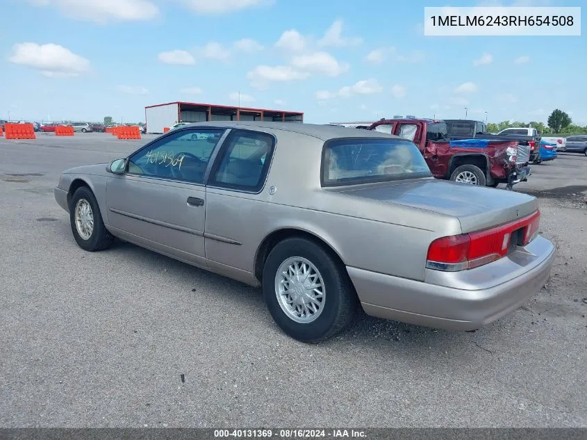 1994 Mercury Cougar Xr7 VIN: 1MELM6243RH654508 Lot: 40131369