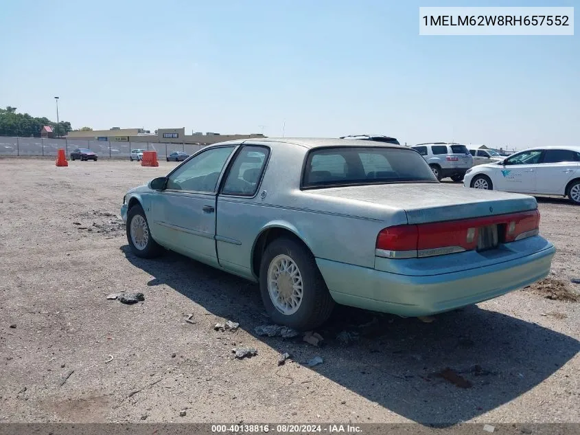 1994 Mercury Cougar Xr7 VIN: 1MELM62W8RH657552 Lot: 40138816