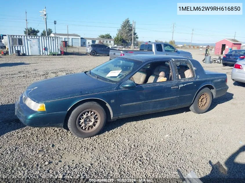 1994 Mercury Cougar Xr7 VIN: 1MELM62W9RH616850 Lot: 40488299