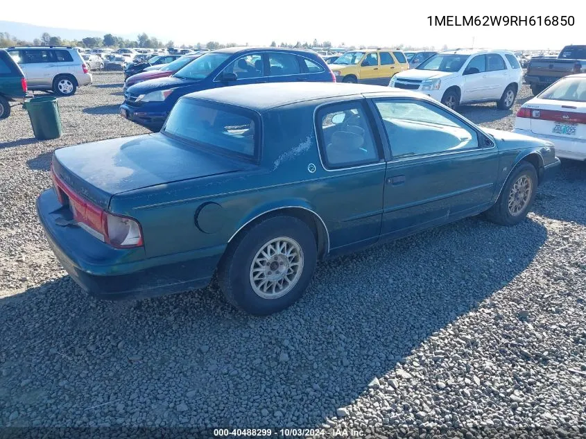 1994 Mercury Cougar Xr7 VIN: 1MELM62W9RH616850 Lot: 40488299