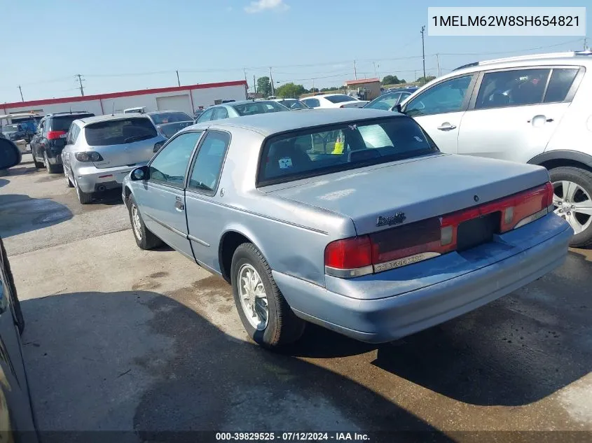 1995 Mercury Cougar Xr7 VIN: 1MELM62W8SH654821 Lot: 39829525