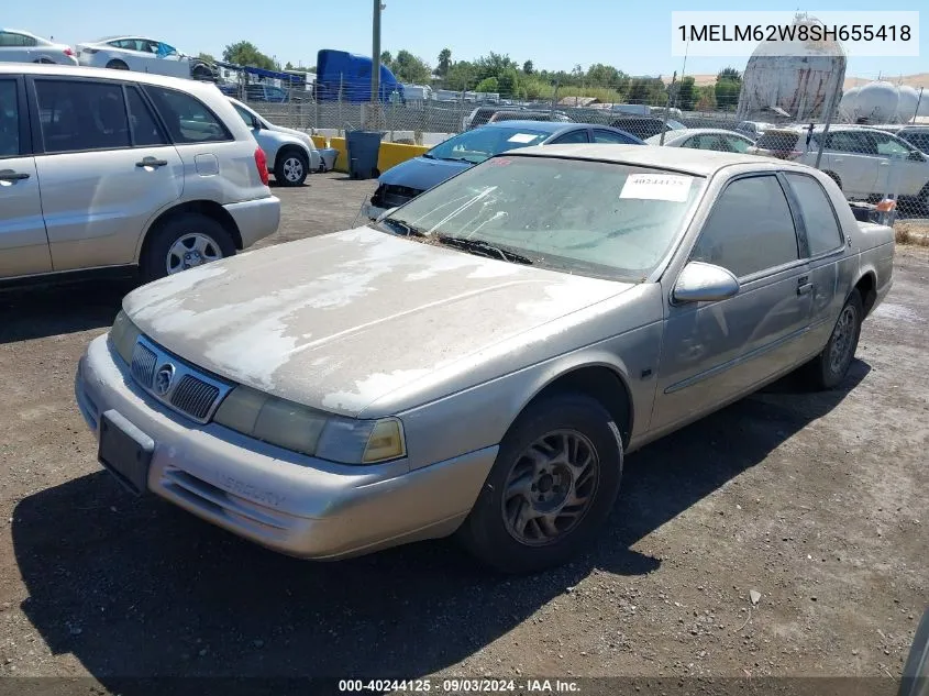 1995 Mercury Cougar Xr7 VIN: 1MELM62W8SH655418 Lot: 40244125