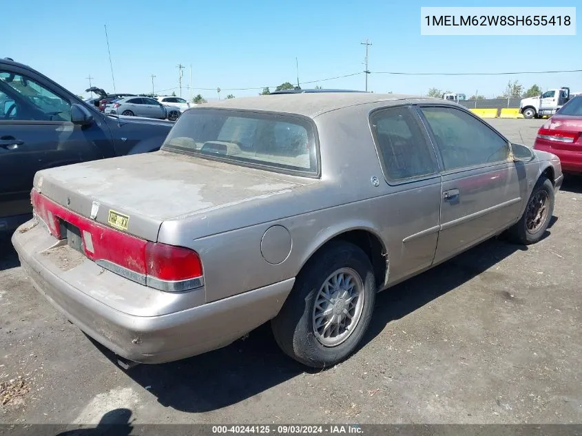 1995 Mercury Cougar Xr7 VIN: 1MELM62W8SH655418 Lot: 40244125