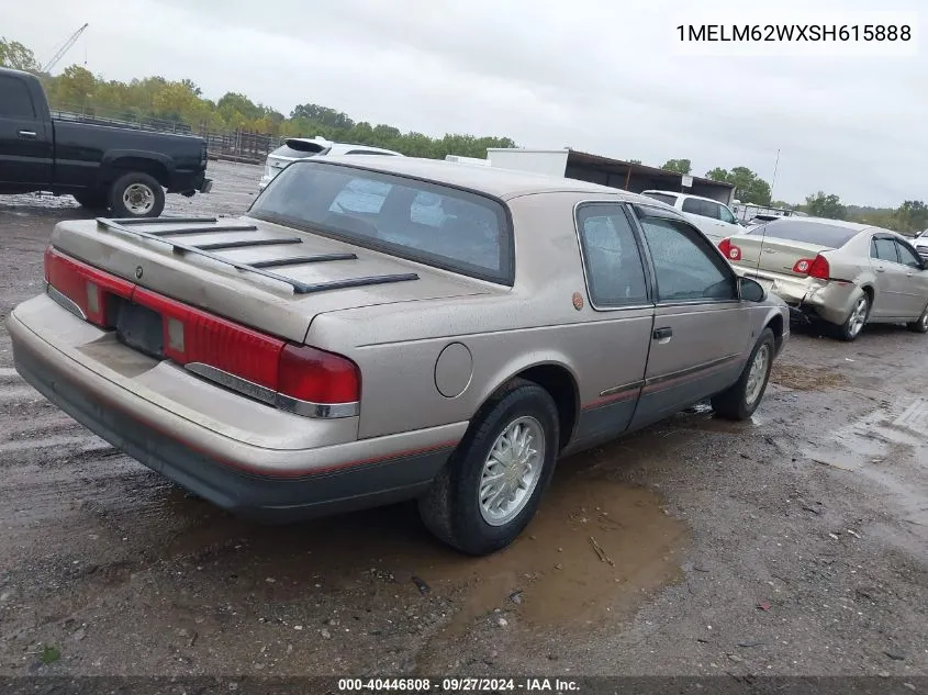 1995 Mercury Cougar Xr7 VIN: 1MELM62WXSH615888 Lot: 40446808