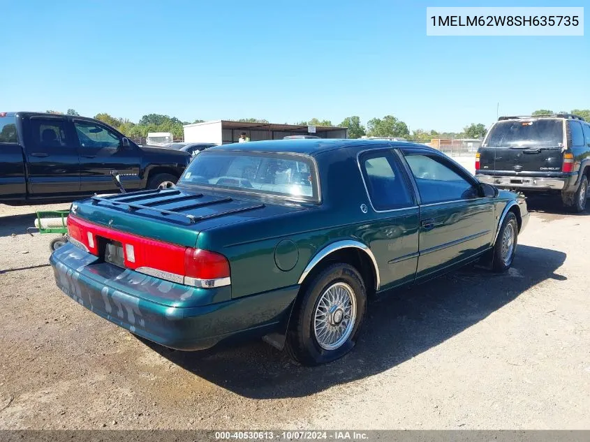 1995 Mercury Cougar Xr7 VIN: 1MELM62W8SH635735 Lot: 40530613