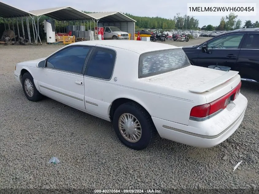 1997 Mercury Cougar Xr7 VIN: 1MELM62W6VH600454 Lot: 40270584