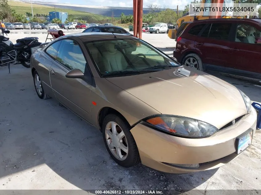 1999 Mercury Cougar V6 VIN: 1ZWFT61L8X5634045 Lot: 40626512