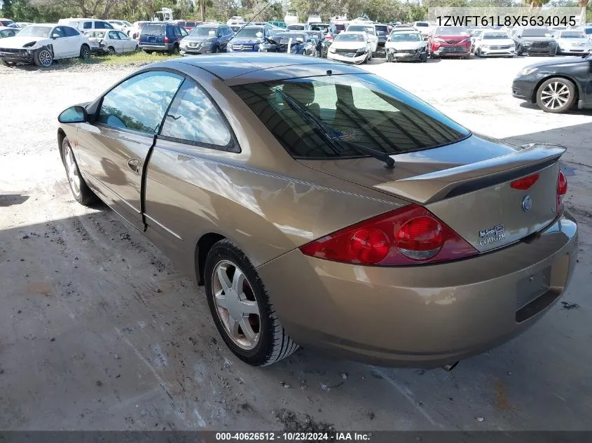 1999 Mercury Cougar V6 VIN: 1ZWFT61L8X5634045 Lot: 40626512