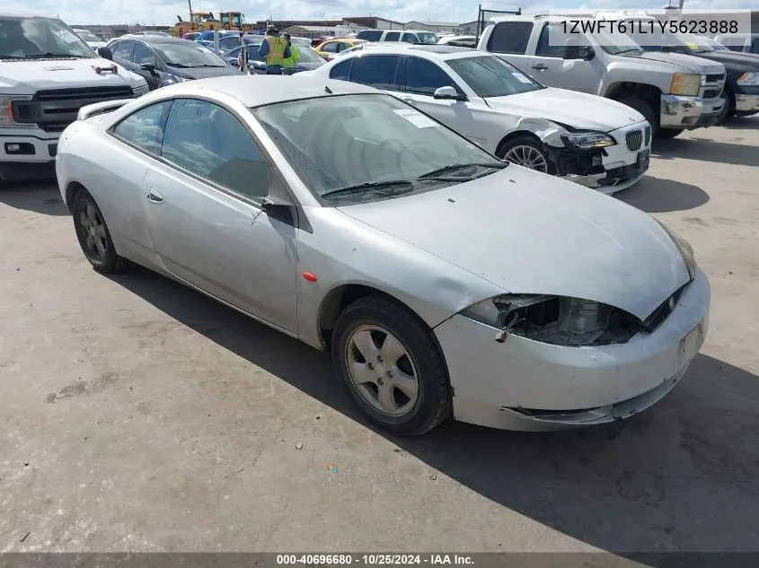 2000 Mercury Cougar V6 VIN: 1ZWFT61L1Y5623888 Lot: 40696680