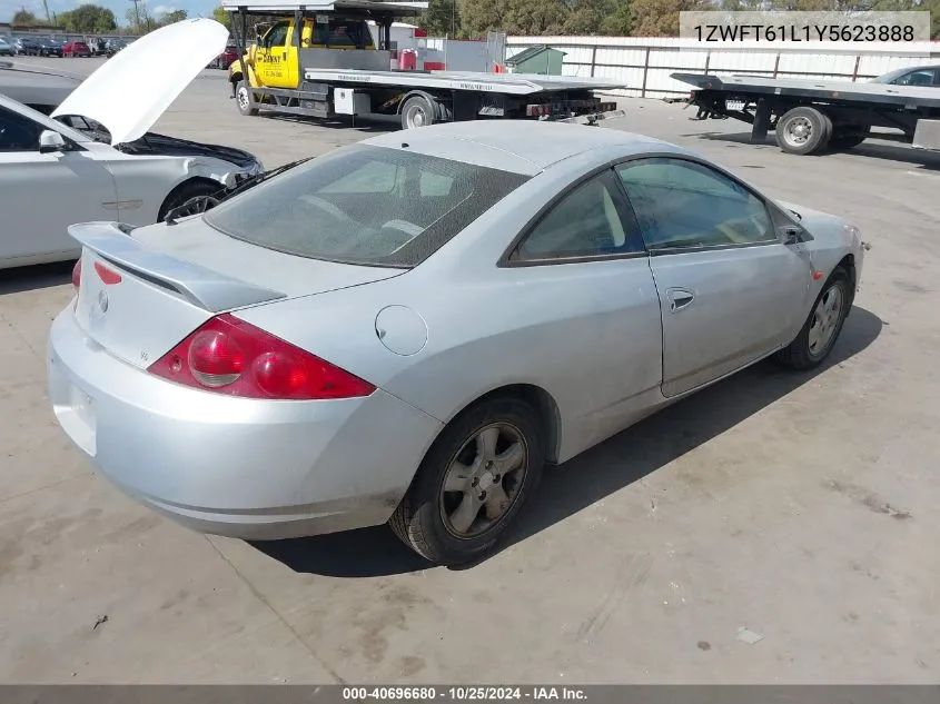 2000 Mercury Cougar V6 VIN: 1ZWFT61L1Y5623888 Lot: 40696680