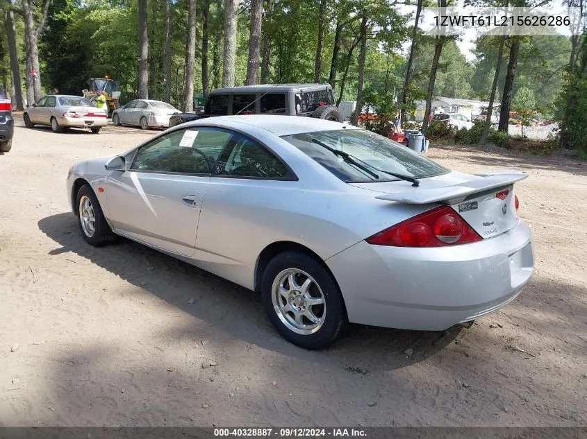 2001 Mercury Cougar V6/V6 S VIN: 1ZWFT61L215626286 Lot: 40328887