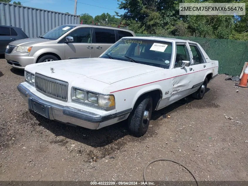 1991 Mercury Grand Marquis Ls VIN: 2MECM75FXMX656476 Lot: 40222209