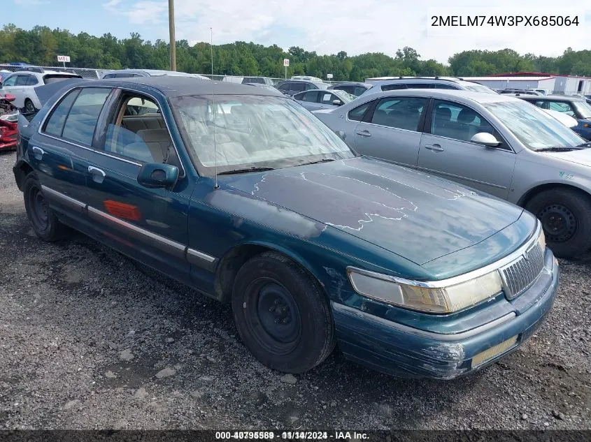 1993 Mercury Grand Marquis Gs VIN: 2MELM74W3PX685064 Lot: 40795589