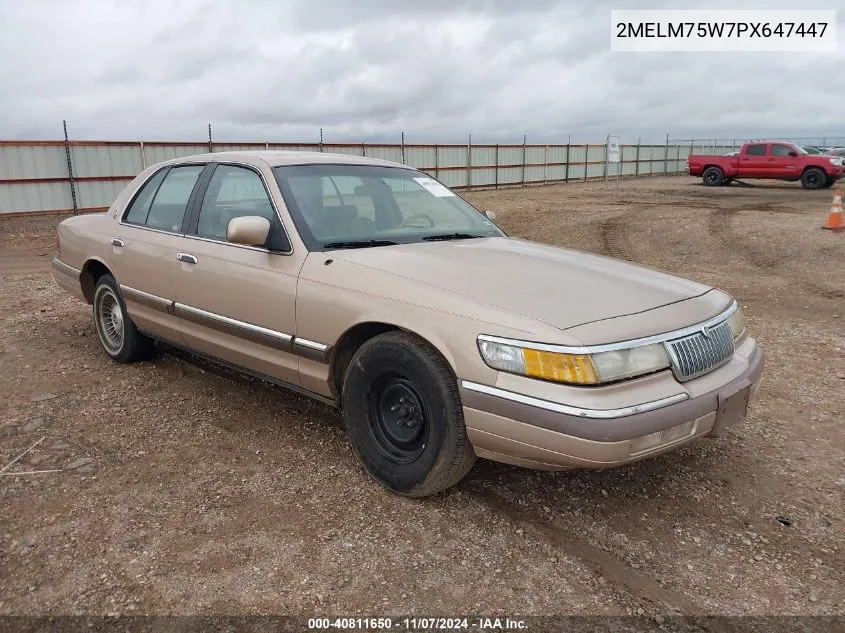 1993 Mercury Grand Marquis Ls VIN: 2MELM75W7PX647447 Lot: 40811650