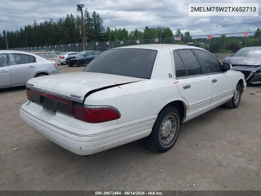 1996 Mercury Grand Marquis Ls/Bayshore VIN: 2MELM75W2TX652713 Lot: 39672464