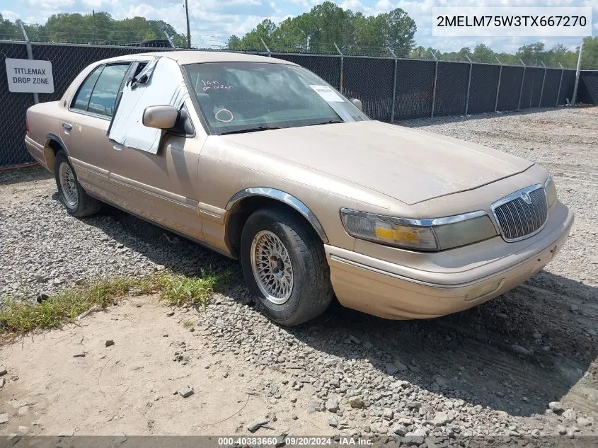 1996 Mercury Grand Marquis Ls/Bayshore VIN: 2MELM75W3TX667270 Lot: 40383660