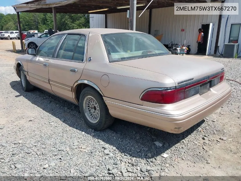 1996 Mercury Grand Marquis Ls/Bayshore VIN: 2MELM75W3TX667270 Lot: 40383660