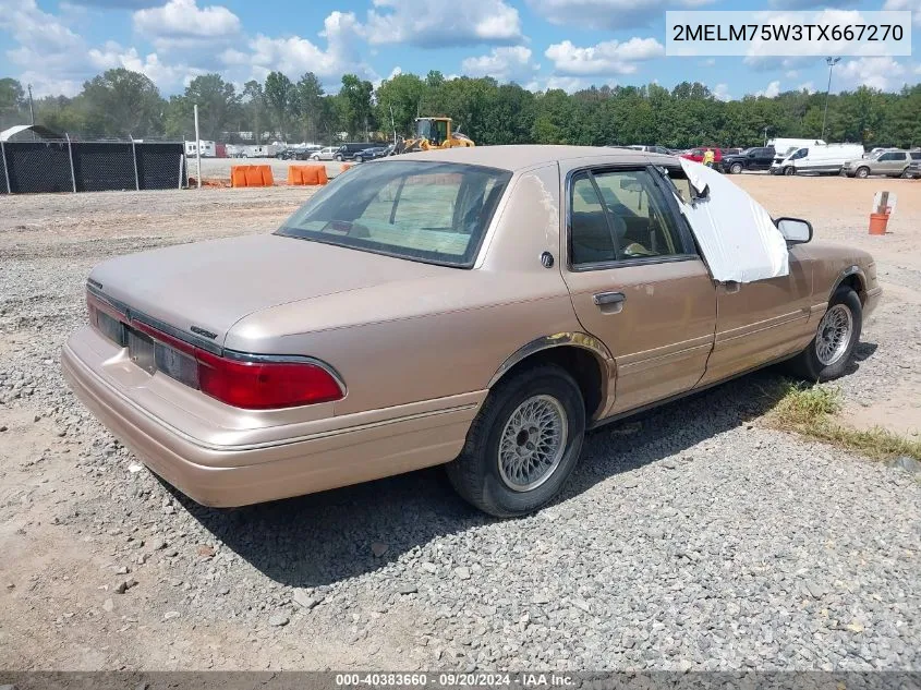 1996 Mercury Grand Marquis Ls/Bayshore VIN: 2MELM75W3TX667270 Lot: 40383660