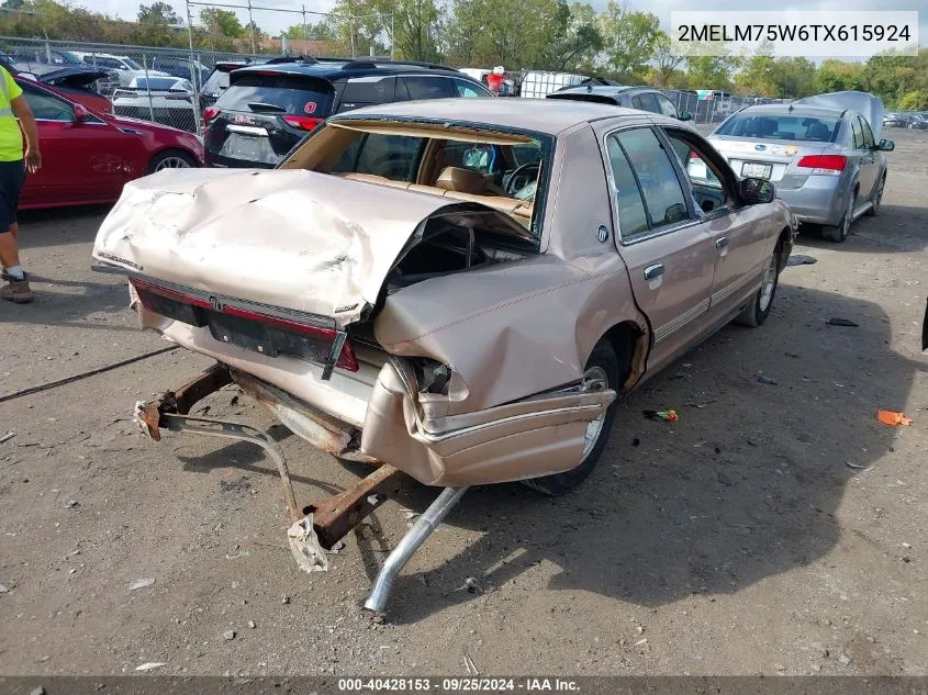 1996 Mercury Grand Marquis Ls/Bayshore VIN: 2MELM75W6TX615924 Lot: 40428153