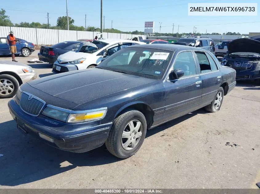 1996 Mercury Grand Marquis Gs VIN: 2MELM74W6TX696733 Lot: 40485200