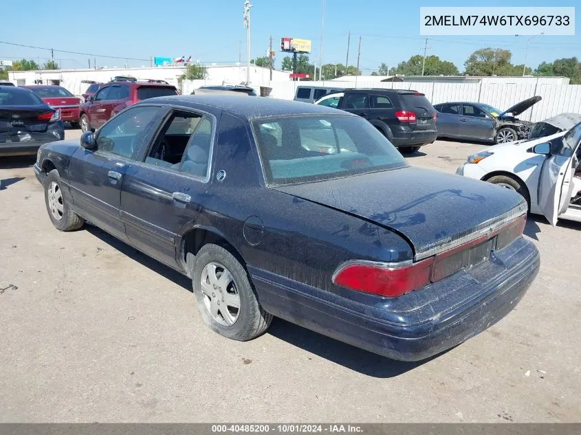 1996 Mercury Grand Marquis Gs VIN: 2MELM74W6TX696733 Lot: 40485200