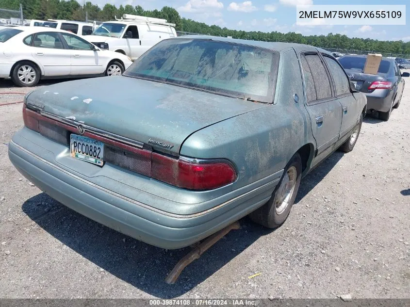 1997 Mercury Grand Marquis Ls VIN: 2MELM75W9VX655109 Lot: 39874108