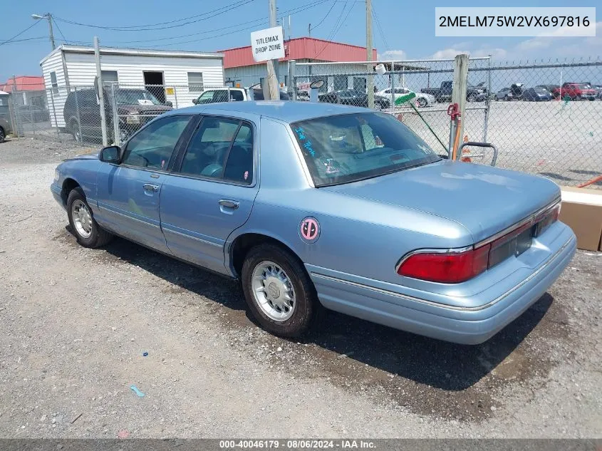 1997 Mercury Grand Marquis Ls VIN: 2MELM75W2VX697816 Lot: 40046179