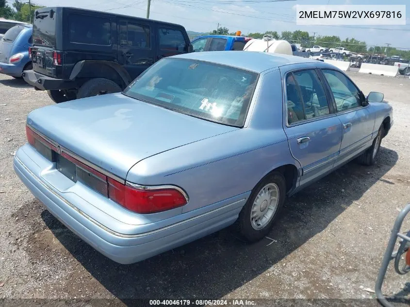 1997 Mercury Grand Marquis Ls VIN: 2MELM75W2VX697816 Lot: 40046179