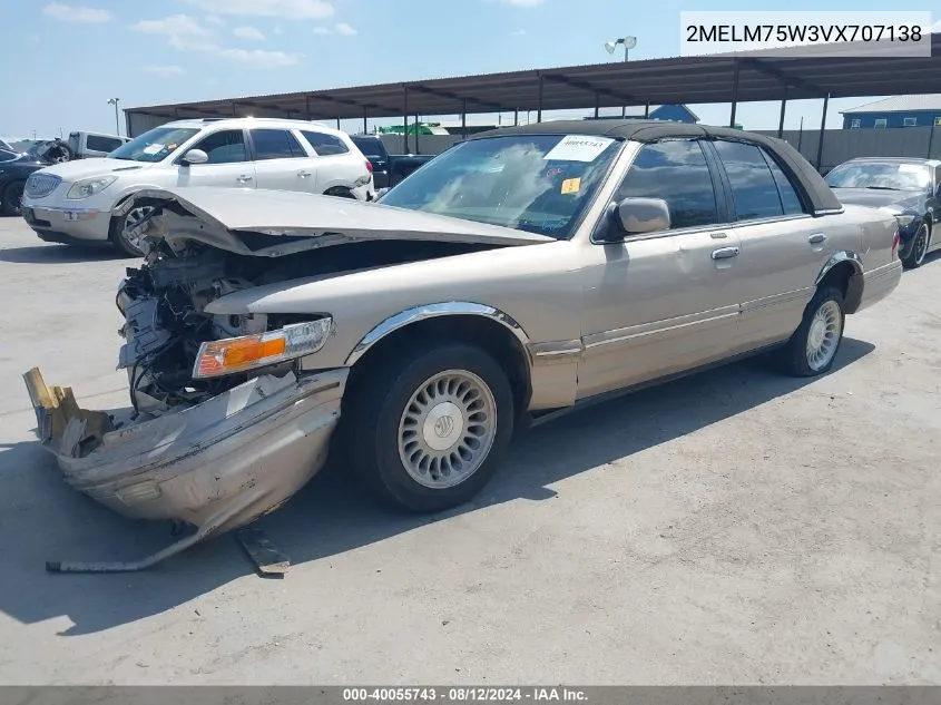 1997 Mercury Grand Marquis Ls VIN: 2MELM75W3VX707138 Lot: 40055743