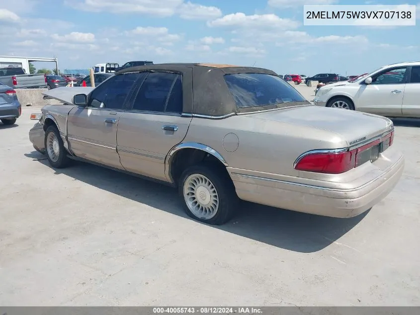 1997 Mercury Grand Marquis Ls VIN: 2MELM75W3VX707138 Lot: 40055743