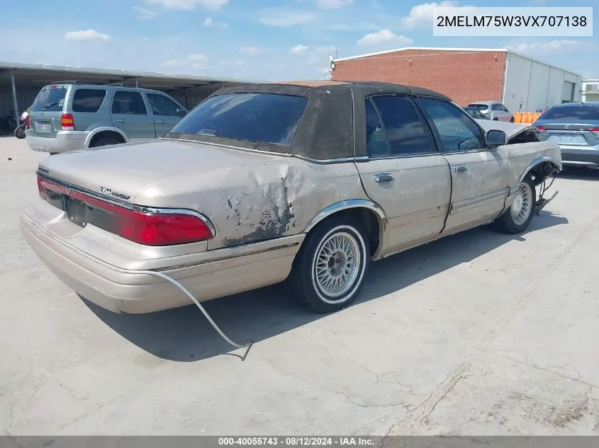 1997 Mercury Grand Marquis Ls VIN: 2MELM75W3VX707138 Lot: 40055743