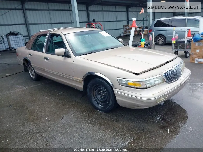 1997 Mercury Grand Marquis Ls VIN: 2MELM75W7VX703321 Lot: 40137819