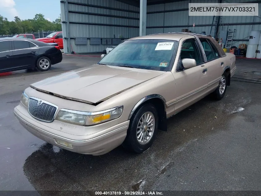 1997 Mercury Grand Marquis Ls VIN: 2MELM75W7VX703321 Lot: 40137819