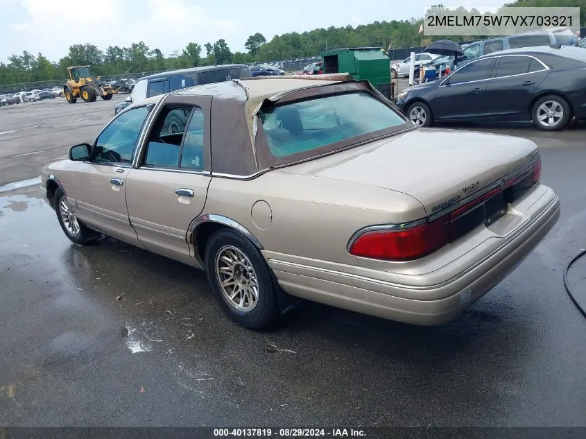 1997 Mercury Grand Marquis Ls VIN: 2MELM75W7VX703321 Lot: 40137819