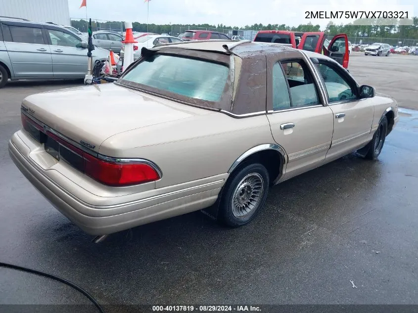 1997 Mercury Grand Marquis Ls VIN: 2MELM75W7VX703321 Lot: 40137819