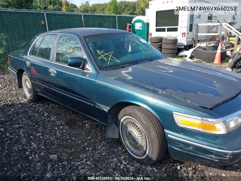 1997 Mercury Grand Marquis Gs VIN: 2MELM74W6VX660253 Lot: 40228503