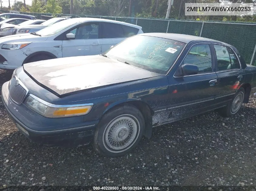 1997 Mercury Grand Marquis Gs VIN: 2MELM74W6VX660253 Lot: 40228503