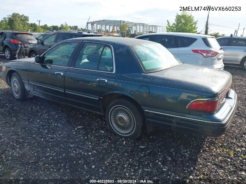 1997 Mercury Grand Marquis Gs VIN: 2MELM74W6VX660253 Lot: 40228503