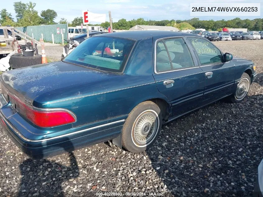 1997 Mercury Grand Marquis Gs VIN: 2MELM74W6VX660253 Lot: 40228503