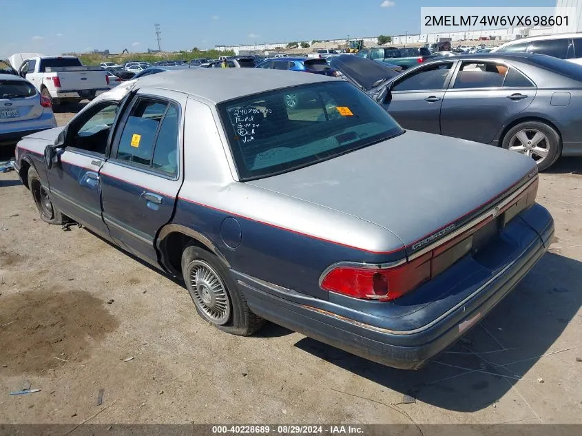 1997 Mercury Grand Marquis Gs VIN: 2MELM74W6VX698601 Lot: 40228689