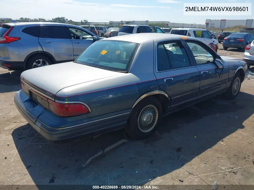 1997 Mercury Grand Marquis Gs VIN: 2MELM74W6VX698601 Lot: 40228689