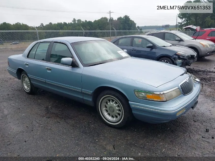 1997 Mercury Grand Marquis Ls VIN: 2MELM75W0VX651353 Lot: 40382240