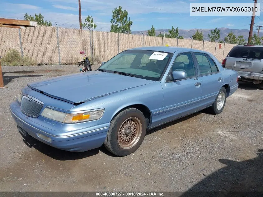 1997 Mercury Grand Marquis Ls VIN: 2MELM75W7VX665010 Lot: 40390727